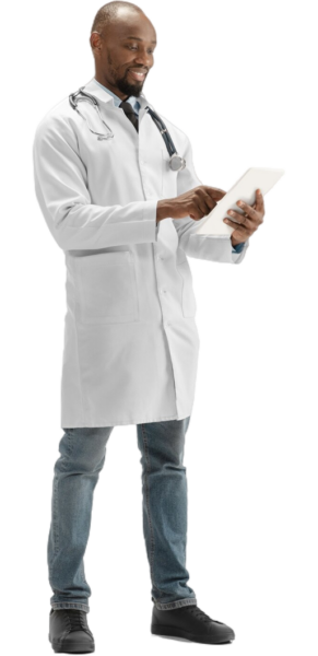 paperwork african american doctor isolated white professional occupation